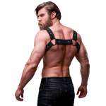 FETISH SUBMISSIVE ATTITUDE - ADJUSTABLE NEOPRENE CHEST SPORTS HARNESS FOR MEN
