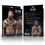 FETISH SUBMISSIVE ATTITUDE - MENS ADJUSTABLE ECO-LEATHER CHEST BULLDOG HARNESS