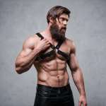 FETISH SUBMISSIVE ATTITUDE - MENS ADJUSTABLE ECO-LEATHER CROSS CHEST BULLDOG HARNESS