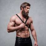 FETISH SUBMISSIVE ATTITUDE - MENS CROSS CHEST ECO-LEATHER HARNESS
