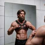 FETISH SUBMISSIVE ATTITUDE - MENS CROSS-OVER ECO-LEATHER CHEST HARNESS WITH STUDS