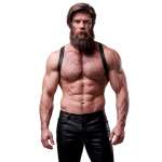 FETISH SUBMISSIVE ATTITUDE - MENS ECO-LEATHER BACK HARNESS