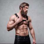 FETISH SUBMISSIVE ATTITUDE - MENS ECO-LEATHER CHEST HARNESS WITH STUDS