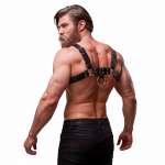 FETISH SUBMISSIVE ATTITUDE - MENS ECO-LEATHER CHEST HARNESS