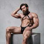 FETISH SUBMISSIVE ATTITUDE - MENS ECO-LEATHER JOCK STRAP HARNESS