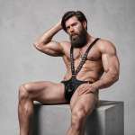 FETISH SUBMISSIVE ATTITUDE - MENS V-SHAPED ECO-LEATHER HARNESS