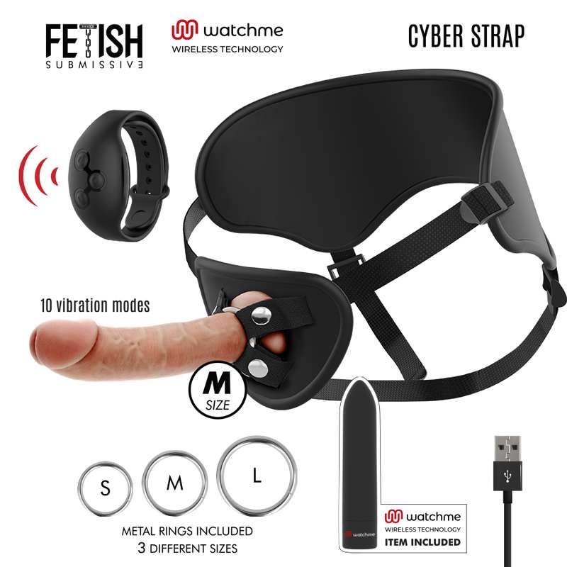 FETISH SUBMISSIVE CYBER STRAP - HARNESS WITH DILDO AND BULLET REMOTE CONTROL WATCHME M TECHNOLOGY FETISH SUBMISSIVE CYBER STRAP - HARNESS WITH DILDO AND BULLET REMOTE CONTROL WATCHME M TECHNOLOGY
