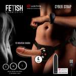 FETISH SUBMISSIVE CYBER STRAP - HARNESS WITH DILDO AND BULLET REMOTE CONTROL WATCHME L TECHNOLOGY