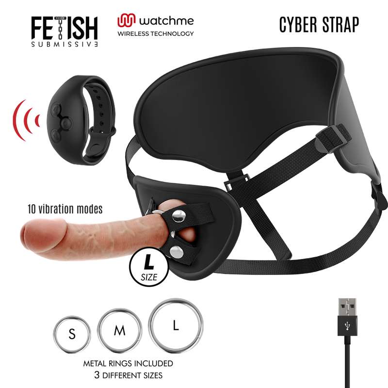FETISH SUBMISSIVE CYBER STRAP - HARNESS WITH REMOTE CONTROL DILDO WATCHME L TECHNOLOGY FETISH SUBMISSIVE CYBER STRAP - HARNESS WITH REMOTE CONTROL DILDO WATCHME L TECHNOLOGY