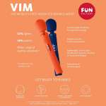 FUN FACTORY - VIM SILICONE RECHARGEABLE VIBRATING WEIGHTED RUMBLE WAND MIDNIGHT BLUE