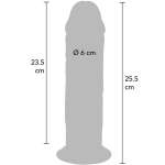 GET REAL - DELUXE THICK DOUBLE-DENSITY TPE DONG 25.5 CM