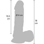 GET REAL - DILDO 18 CM WITH BALLS VIBRATOR SKIN