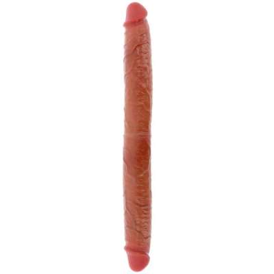 GET REAL - DOUBLE-ENDED SILICONE DILDO CARAMEL 46 CM