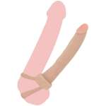 GET REAL - DOUBLE TROUBLE SILICONE ANAL PENETRATOR 16 CM