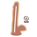 GET REAL - DUAL DENSITY DILDO 17 CM BALLS SKIN