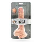 GET REAL - DUAL DENSITY DILDO 25,5 CM BALLS SKIN