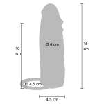 GET REAL - HYDRATED SKIN SILICONE VIBRATING PENIS SLEEVE CARAMEL 16 CM