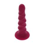 GET REAL - RIBBED DONG 12 CM RED