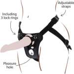 GET REAL - STRAP-ON PLEASURE HARNESS BLACK