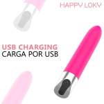 HAPPY LOKY - Piglet USB ladattava mini vibraattori pinkki