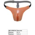 HIDDEN DESIRE - ALTER EGO ADJUSTABLE OPEN VAGINA STRING FLESH