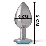 INTENSE - ALUMINUM METAL ANAL PLUG BLUE HEART SIZE L