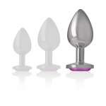 INTENSE - ALUMINUM METAL ANAL PLUG PINK HEART SIZE L