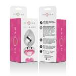 INTENSE - ALUMINUM METAL ANAL PLUG PINK HEART SIZE S