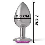 INTENSE - ALUMINUM METAL ANAL PLUG PINK HEART SIZE S