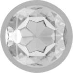 INTENSE - ALUMINUM METAL ANAL PLUG WITH SILVER CRYSTAL SIZE L