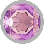 INTENSE - ALUMINUM METAL ANAL PLUG WITH VIOLET CRYSTAL SIZE L