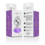 INTENSE - ALUMINUM METAL ANAL PLUG WITH VIOLET CRYSTAL SIZE M