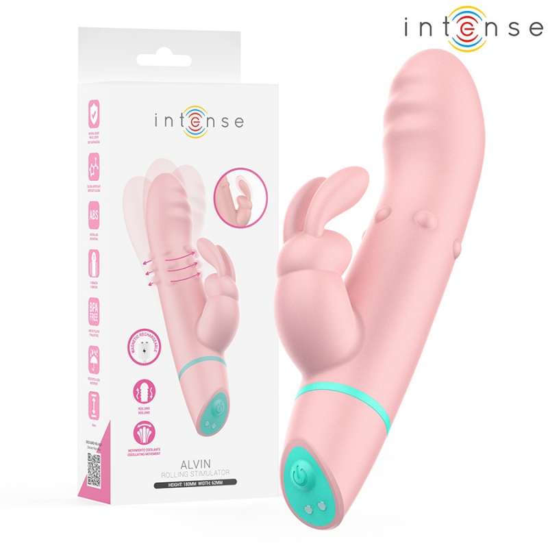 INTENSE - ALVIN RABBIT STIMULATOR & ROLLING VIBRATOR + OSCILLATING INTENSE - ALVIN RABBIT STIMULATOR & ROLLING VIBRATOR + OSCILLATING