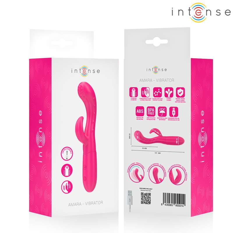 INTENSE - AMARA VIBRATOR WITH STIMULATING TONGUE 10 VIBRATIONS PINK INTENSE - AMARA VIBRATOR WITH STIMULATING TONGUE 10 VIBRATIONS PINK