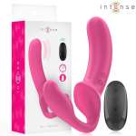 INTENSE - Amy kaksois vibraattori 20 cm pinkki kauko-ohjattava