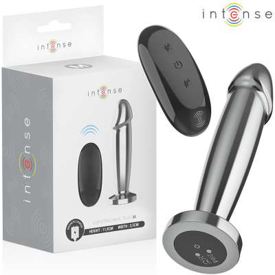 INTENSE - ANAL PLUG 10 VIBRATIONS METAL DILDO WITH REMOTE CONTROL M