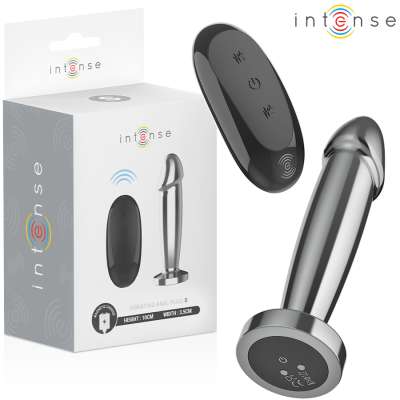 INTENSE - ANAL PLUG 10 VIBRATIONS METAL DILDO WITH REMOTE CONTROL S