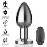 INTENSE - ANAL PLUG 10 VIBRATIONS METAL WITH REMOTE CONTROL L