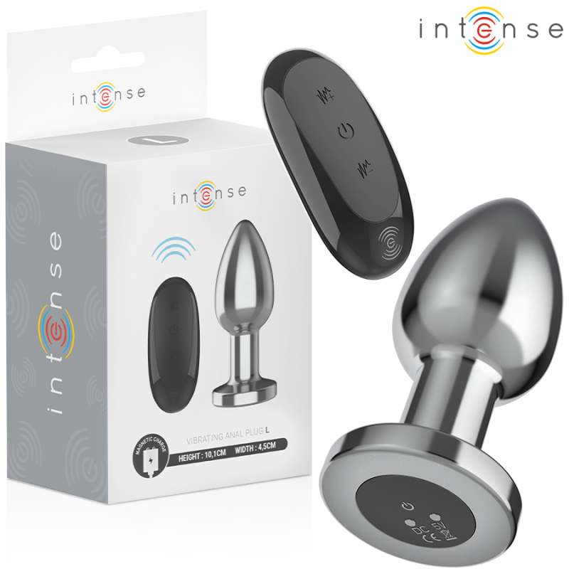 INTENSE - ANAL PLUG 10 VIBRATIONS METAL WITH REMOTE CONTROL L INTENSE - ANAL PLUG 10 VIBRATIONS METAL WITH REMOTE CONTROL L