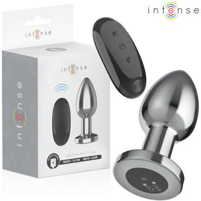 INTENSE - ANAL PLUG 10 VIBRATIONS METAL WITH REMOTE CONTROL L