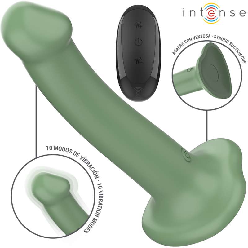 INTENSE - BECCA VIBRATOR WITH SUCTION CUP 10 VIBRATIONS GREEN REMOTE CONTROL INTENSE - BECCA VIBRATOR WITH SUCTION CUP 10 VIBRATIONS GREEN REMOTE CONTROL