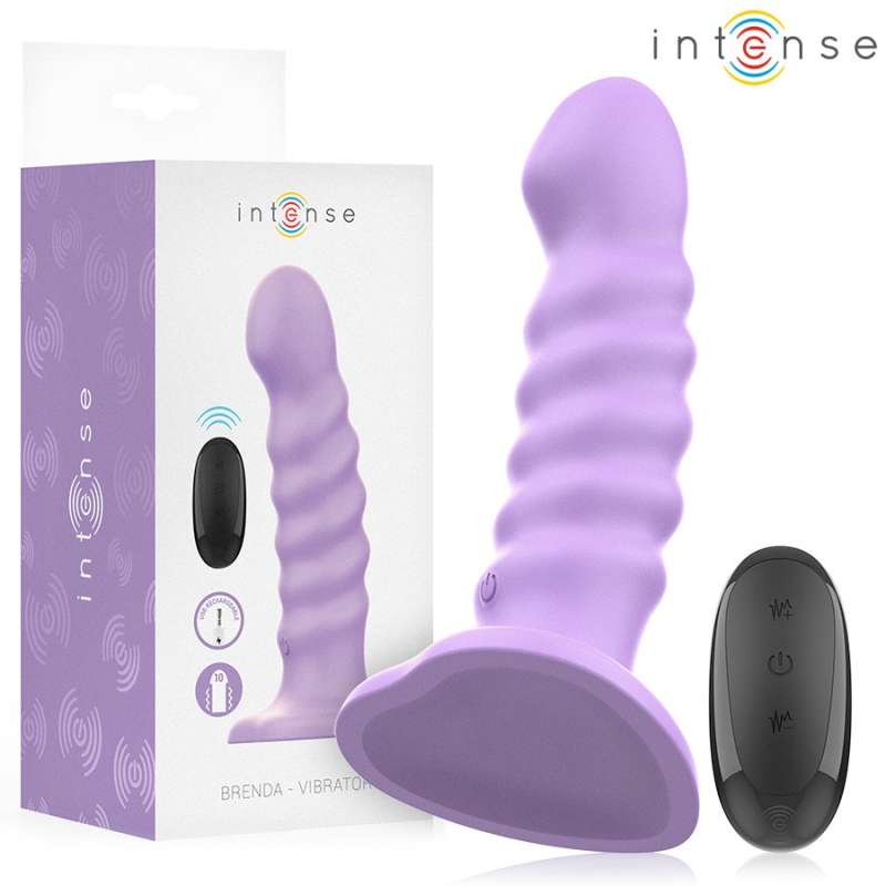 INTENSE - Brenda vibraattori koko M Spiral Design 10 värinää violetti kauko-ohjattava