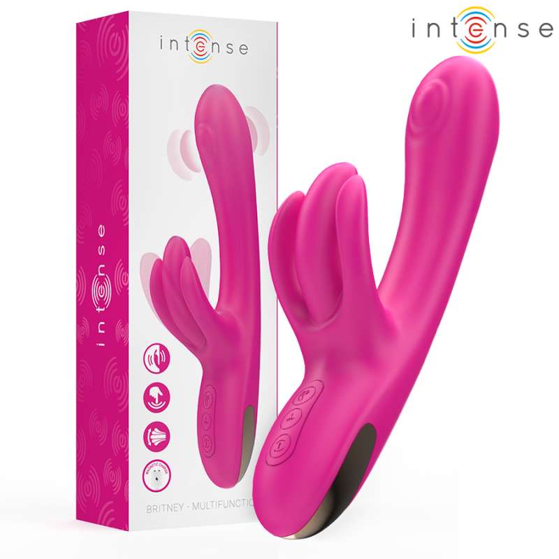 INTENSE - BRITNEY MULTIFUNCTION RABBIT VIBRATOR 23 CM PINK INTENSE - BRITNEY MULTIFUNCTION RABBIT VIBRATOR 23 CM PINK