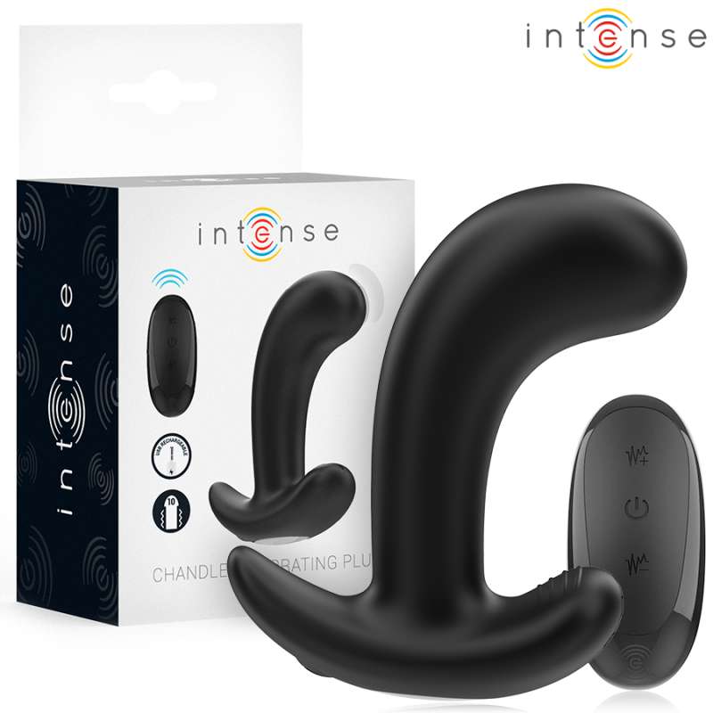 INTENSE - CHANDLER ANAL PLUG 10 VIBRATIONS BLACK REMOTE CONTROL INTENSE - CHANDLER ANAL PLUG 10 VIBRATIONS BLACK REMOTE CONTROL