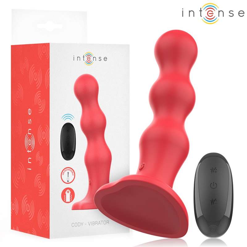 INTENSE - Cody vibraattori imukuppi punainen kauko-ohjattava INTENSE - Cody vibraattori imukuppi punainen kauko-ohjattava