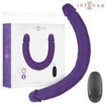 INTENSE - GUNTER DILDO DOUBLE VIBRATOR 40 CM PURPLE REMOTE CONTROL