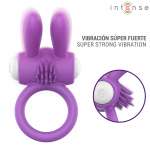 INTENSE - HOPPS VIBRATING PENIS RING WITH CLITORAL STIMULATION PURPLE