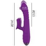 INTENSE - IGGY MULTIFUNCTION RECHARGEABLE VIBRATOR UP & DOWN WITH CLITORAL STIMULATOR PURPLE