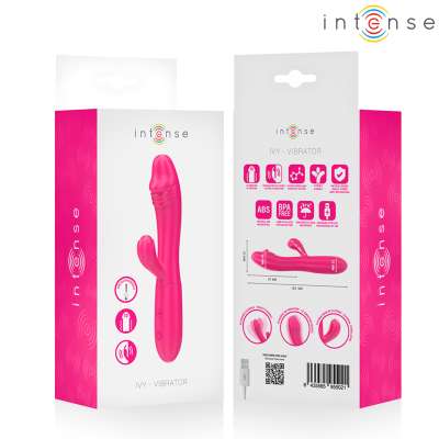 INTENSE - IVY FLEXIBLE VIBRATOR 10 VIBRATIONS WITH STIMULATING TONGUE PINK