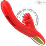 INTENSE - JESSICA MULTIFUNCTION VIBRATOR CLITORIS STIMULATION 24.8 CM RED
